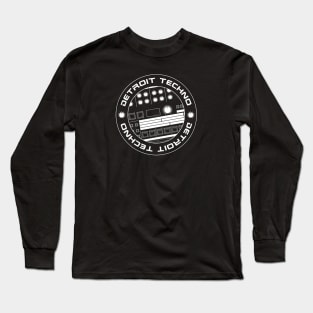 909 Drum Machine Circle: Detroit Techno Long Sleeve T-Shirt